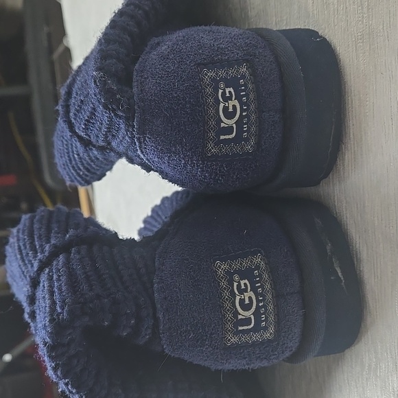 Ugg‎ Navy Blue Cardy Knit Tall Boots - Picture 2 of 8